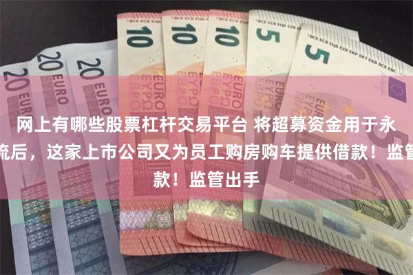 网上有哪些股票杠杆交易平台 将超募资金用于永久补流后，这家上市公司又为员工购房购车提供借款！监管出手