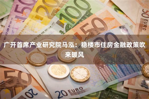 广开首席产业研究院马泓：稳楼市住房金融政策吹来暖风