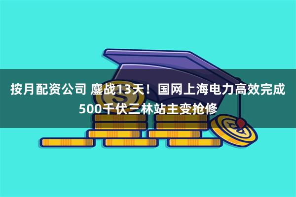 按月配资公司 鏖战13天！国网上海电力高效完成500千伏三林站主变抢修