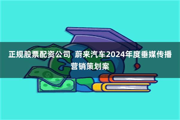 正规股票配资公司  蔚来汽车2024年度垂媒传播营销策划案