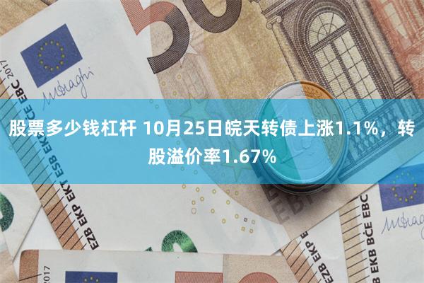 股票多少钱杠杆 10月25日皖天转债上涨1.1%，转股溢价率1.67%