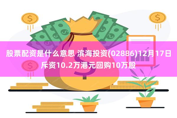 股票配资是什么意思 滨海投资(02886)12月17日斥资10.2万港元回购10万股