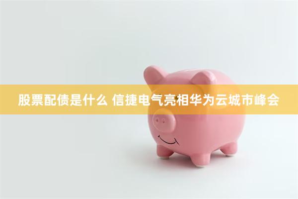 股票配债是什么 信捷电气亮相华为云城市峰会