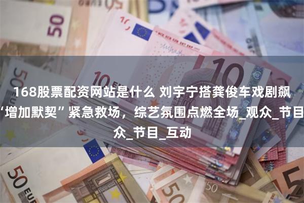 168股票配资网站是什么 刘宇宁搭龚俊车戏剧飙升，“增加默契”紧急救场，综艺氛围点燃全场_观众_节目_互动